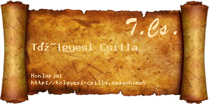 Tölgyesi Csilla névjegykártya