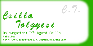 csilla tolgyesi business card